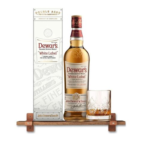 dewars white label in metal box|Dewar's white label double aged.